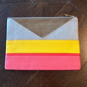 Fossil genuine leather clutch